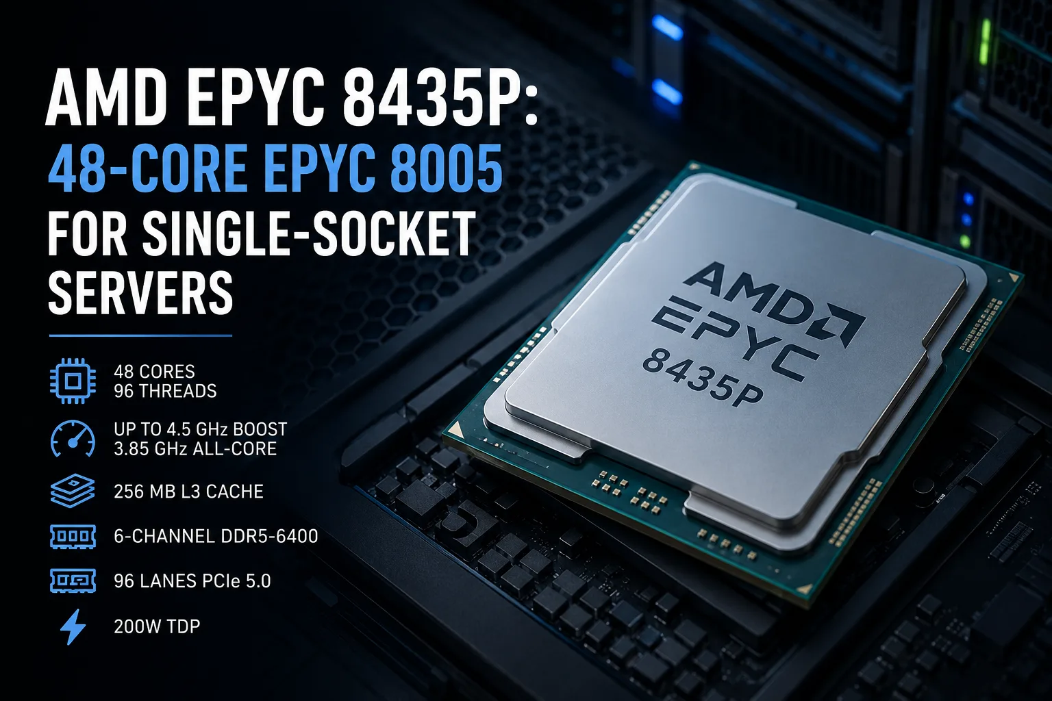 Análisis del procesador AMD EPYC 8435P