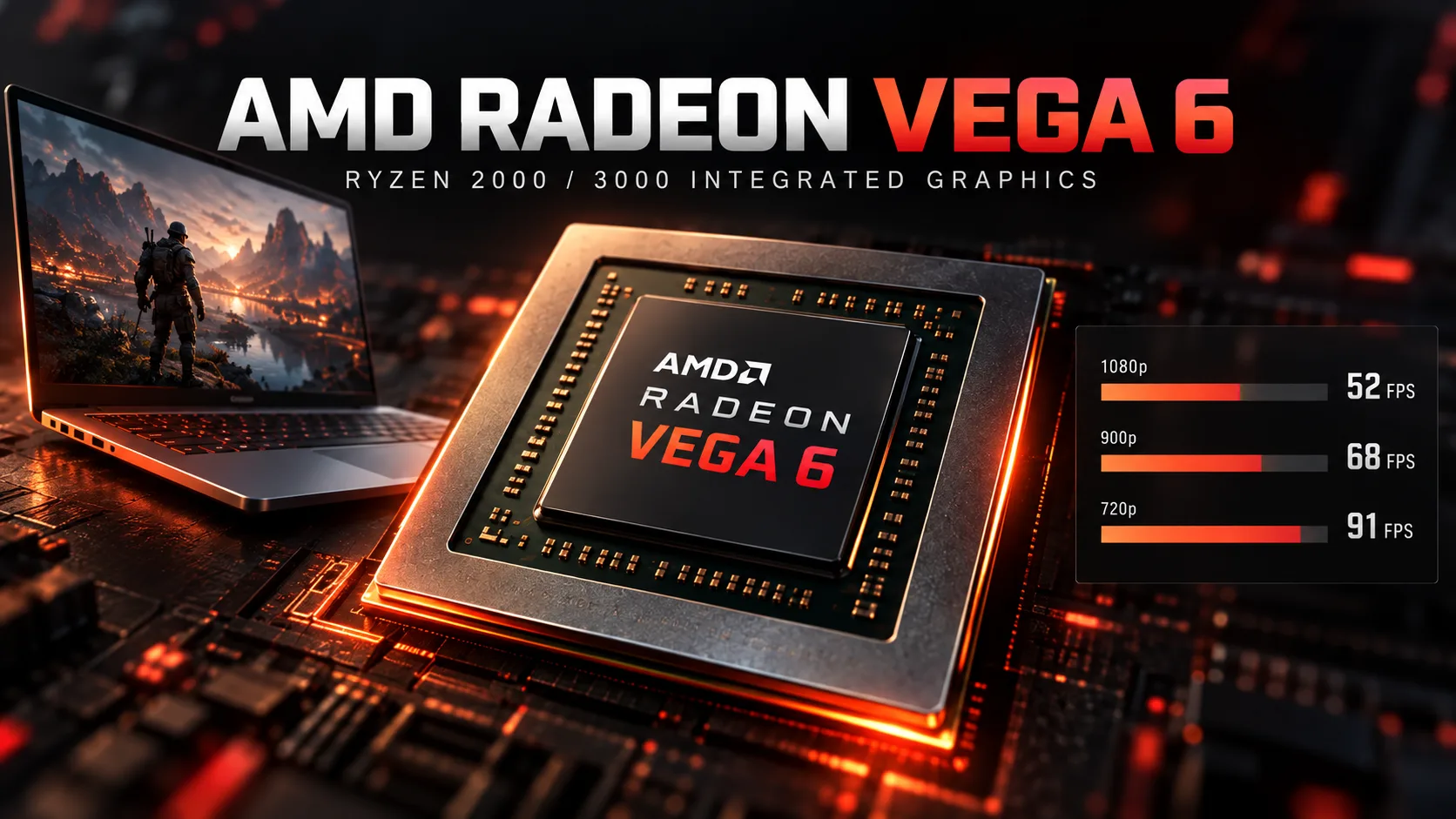 AMD Radeon Vega 6 (Ryzen 2000/3000) グラフィックカードのレビュー