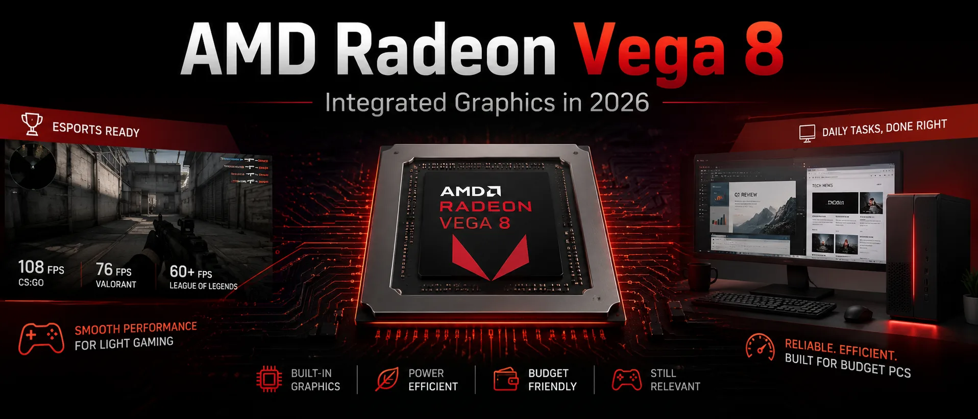 Análisis de la tarjeta gráfica AMD Radeon Vega 8