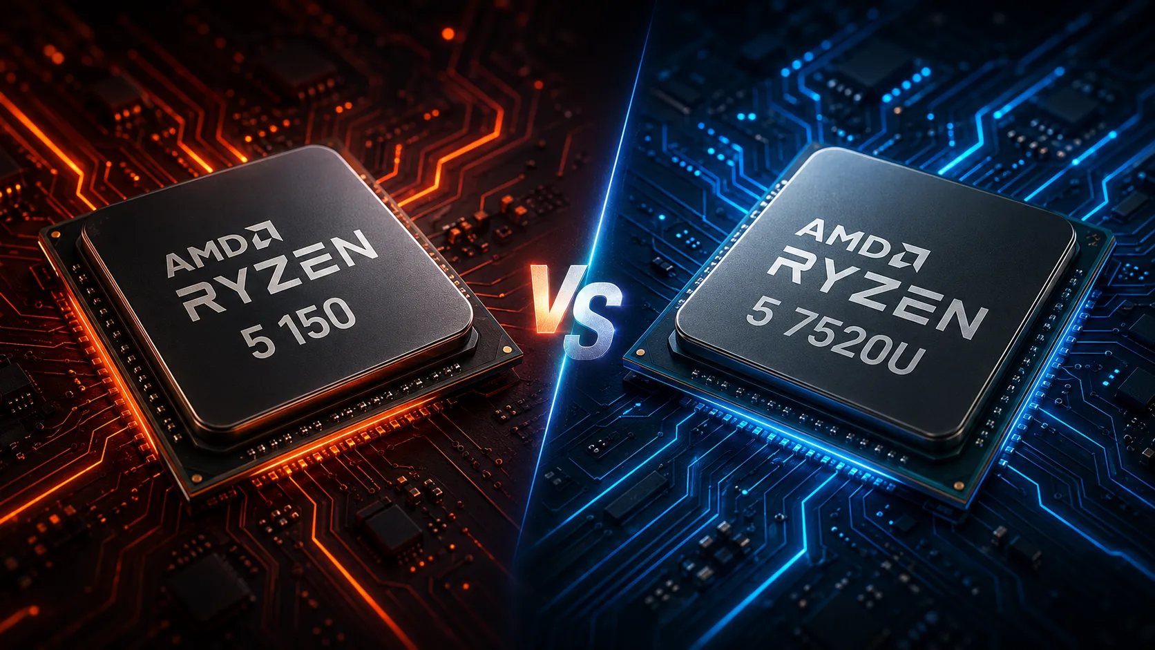 Confronto tra processori AMD Ryzen 5 150 vs AMD Ryzen 5 7520U