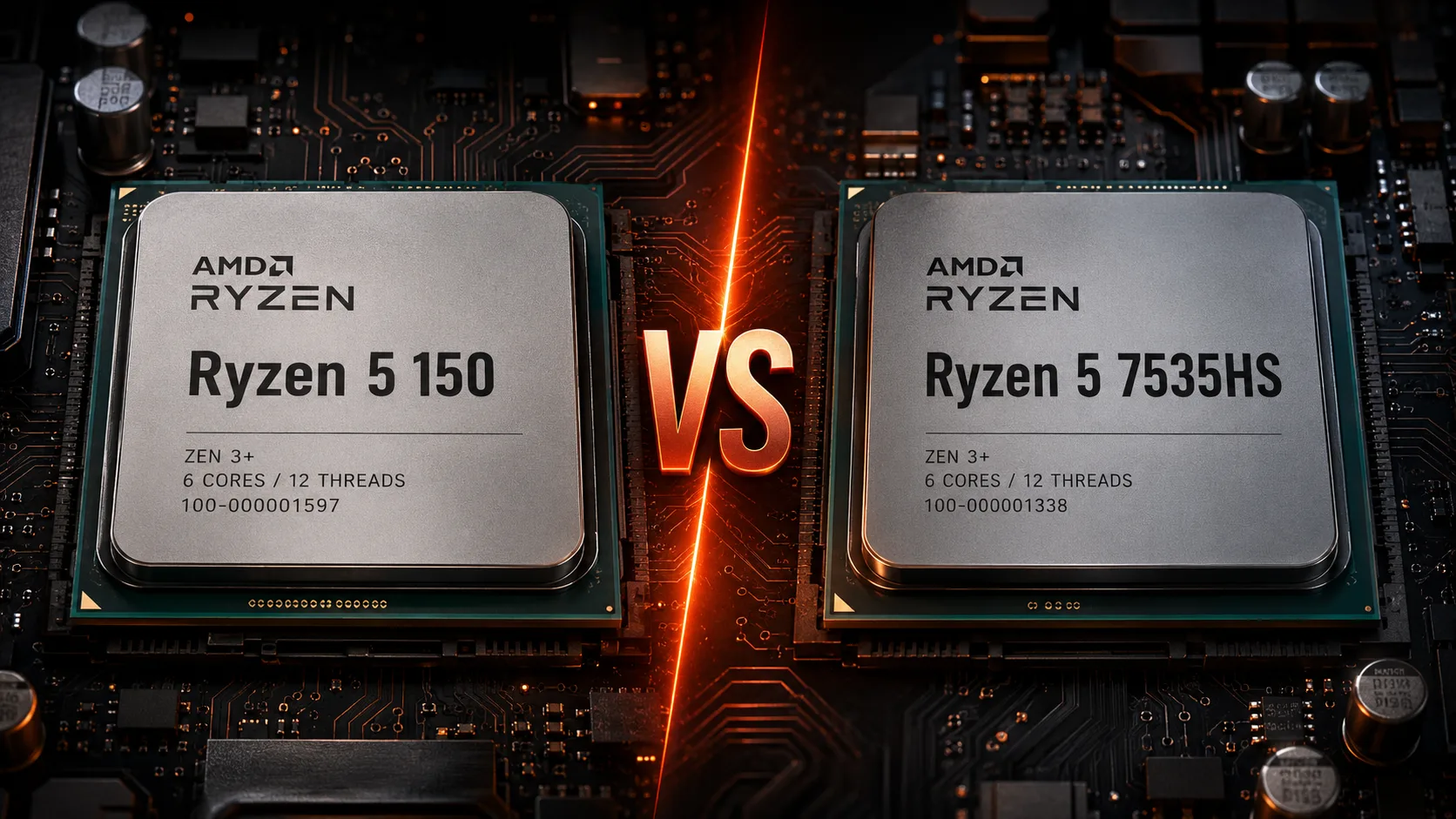 Сравнение процессоров AMD Ryzen 5 150 vs AMD Ryzen 5 7535HS