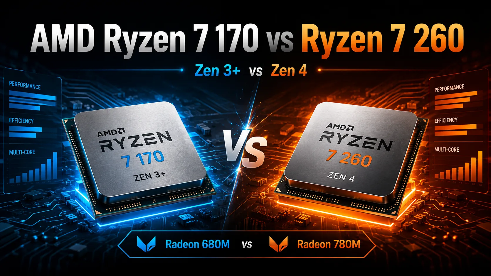 Prozessorvergleich AMD Ryzen 7 170 vs AMD Ryzen 7 260