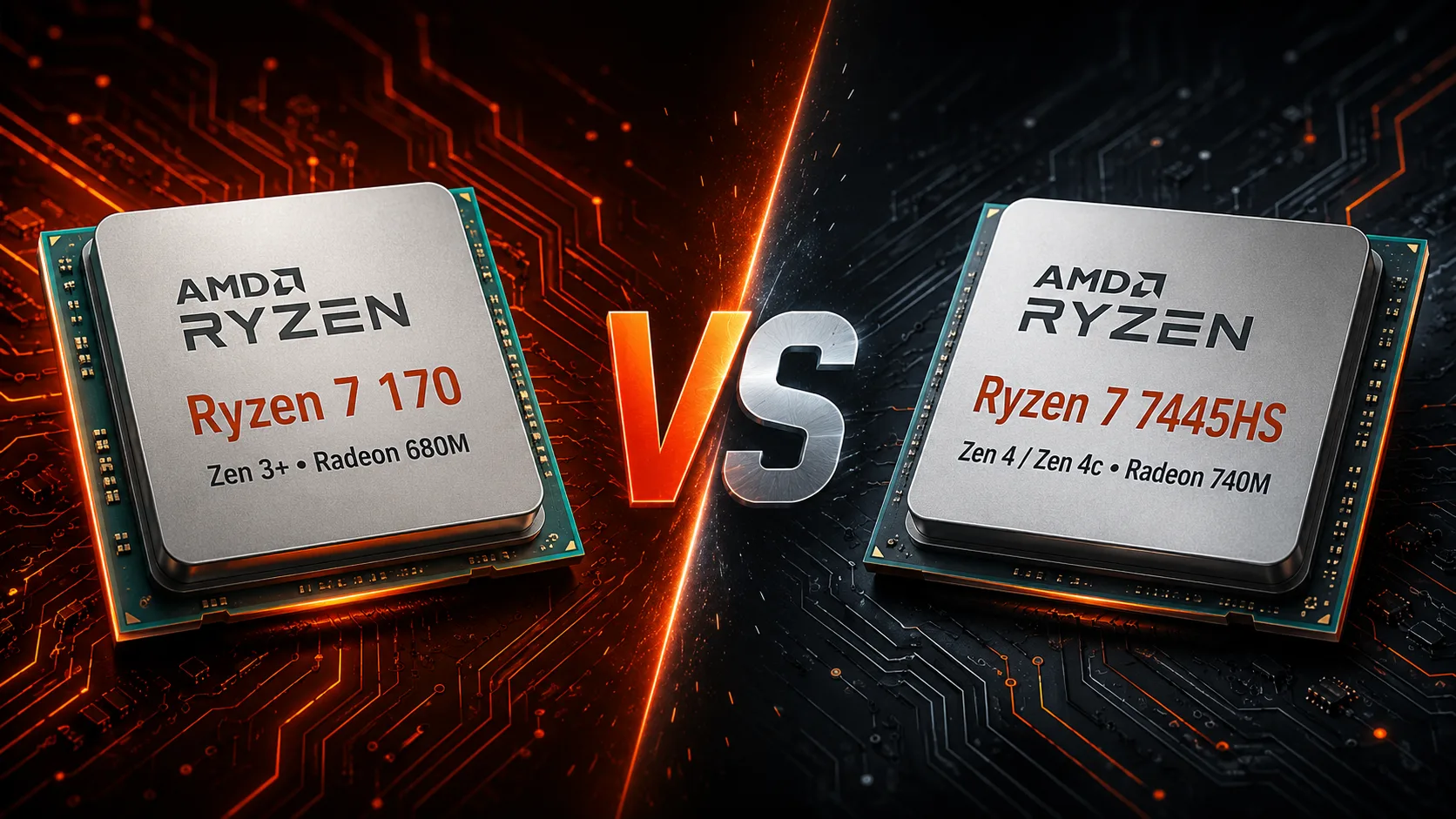 AMD Ryzen 7 170 vs AMD Ryzen 7 7445HS プロセッサー比較