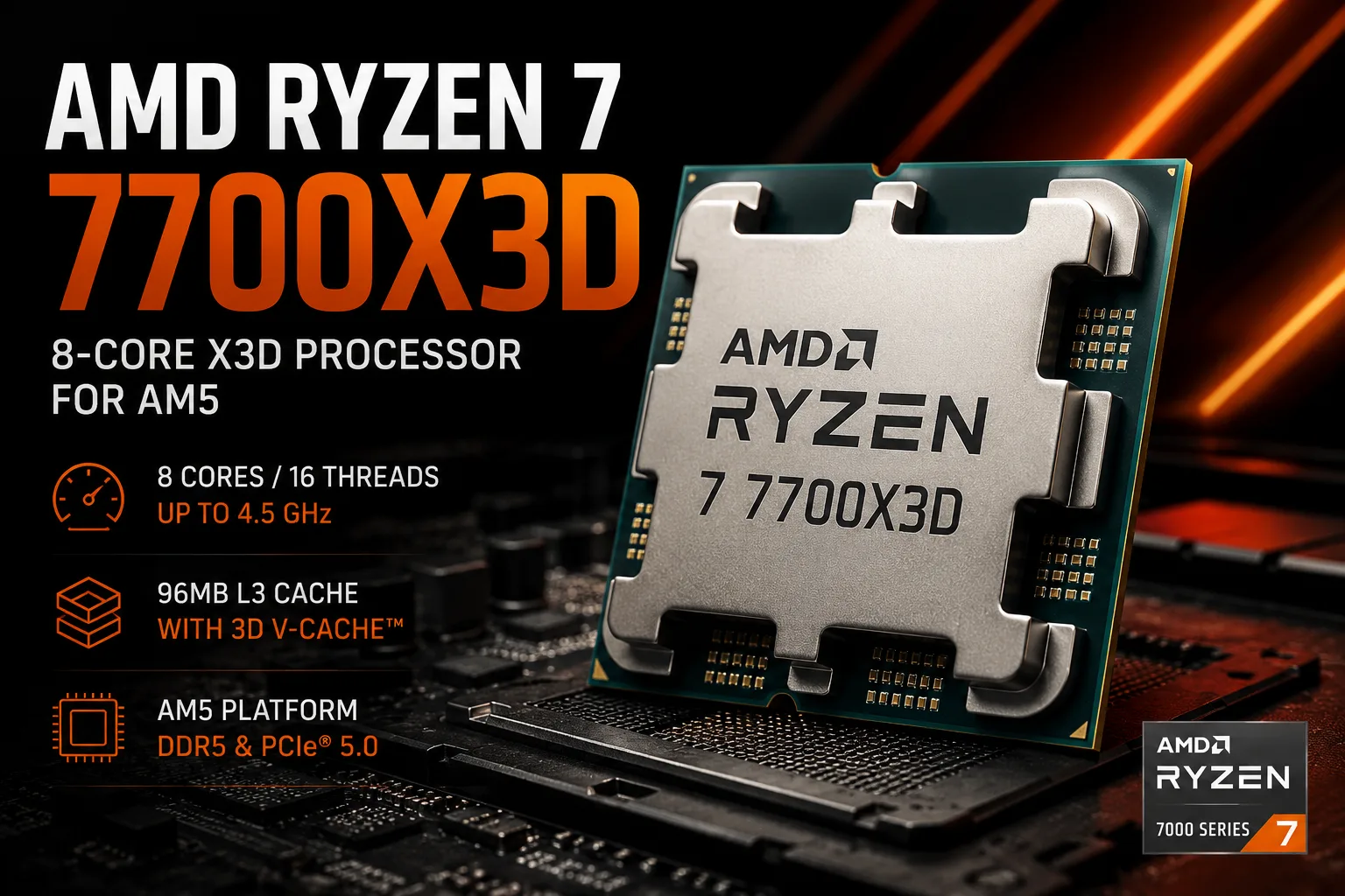 Análise do processador AMD Ryzen 7 7700X3D