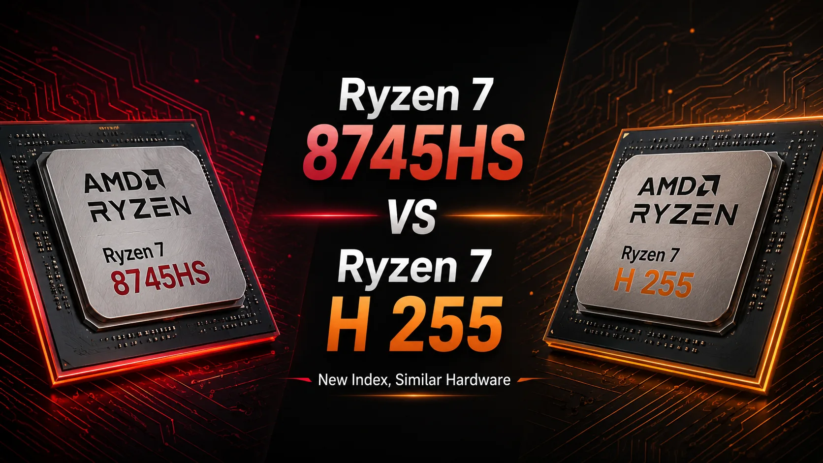 AMD Ryzen 7 8745HS vs AMD Ryzen 7 H 255 プロセッサー比較