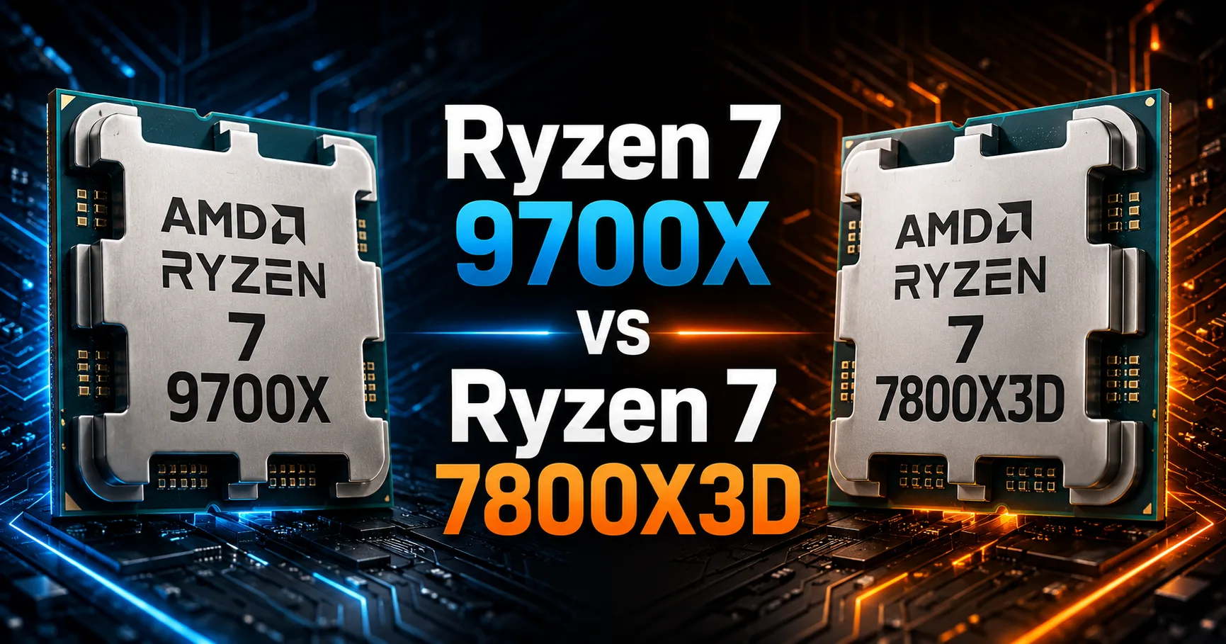 Сравнение процессоров AMD Ryzen 7 9700X vs AMD Ryzen 7 7800X3D