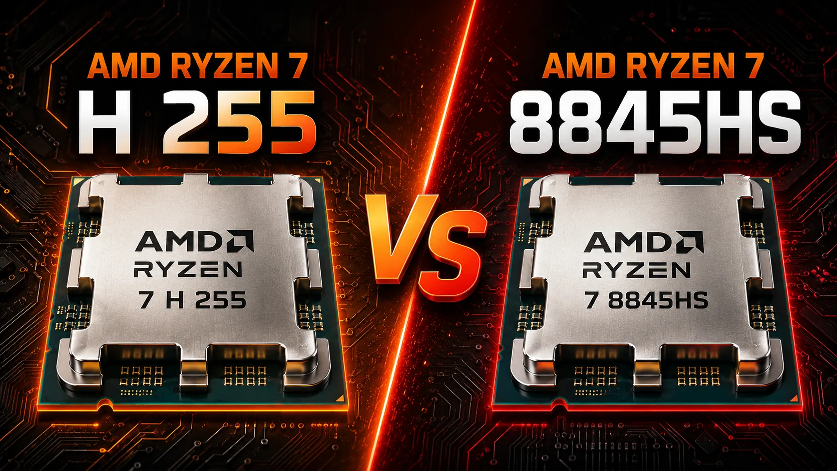 Сравнение процессоров AMD Ryzen 7 H 255 vs AMD Ryzen 7 8845HS