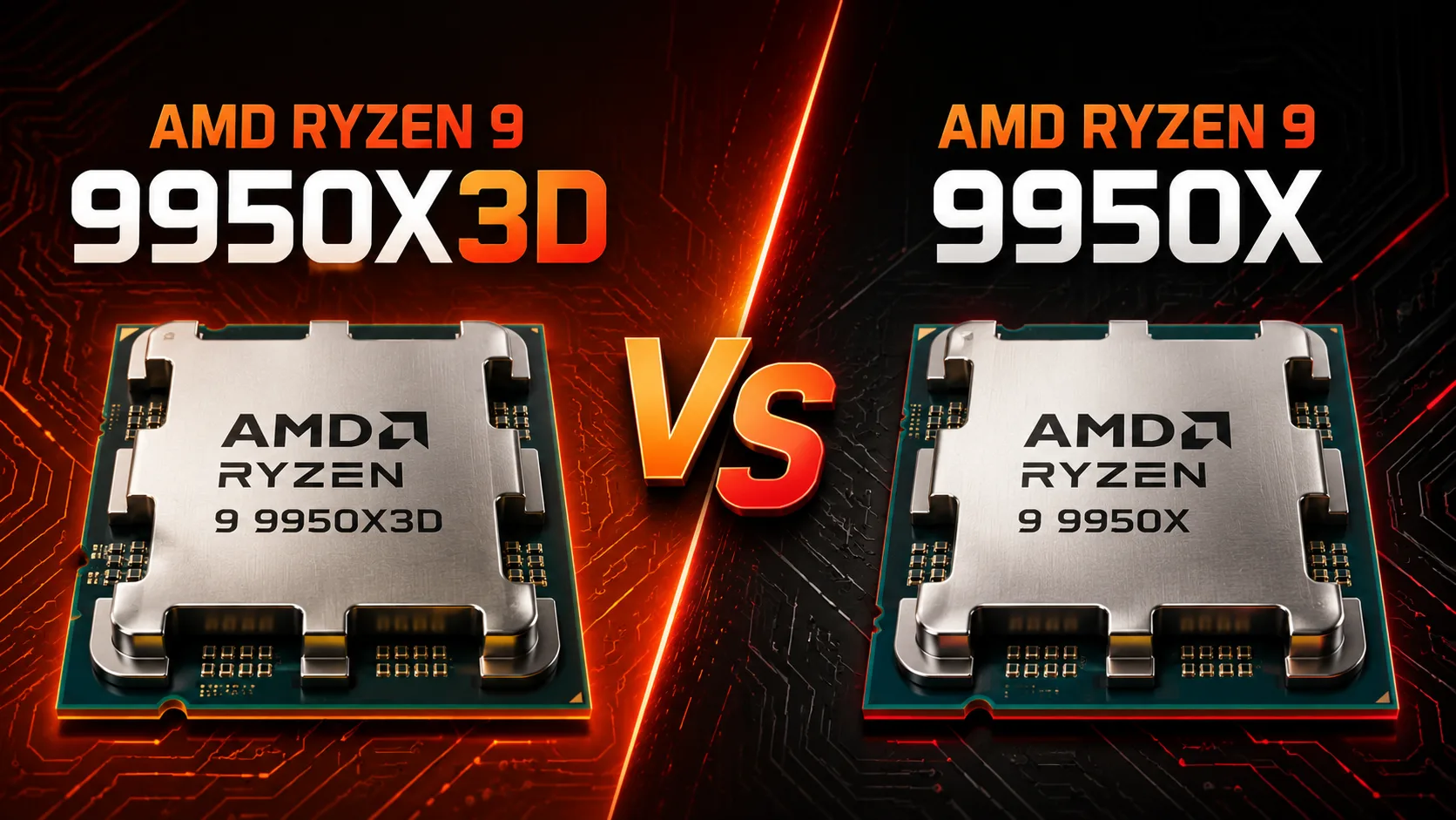 AMD Ryzen 9 9950X3D vs AMD Ryzen 9 9950X プロセッサー比較