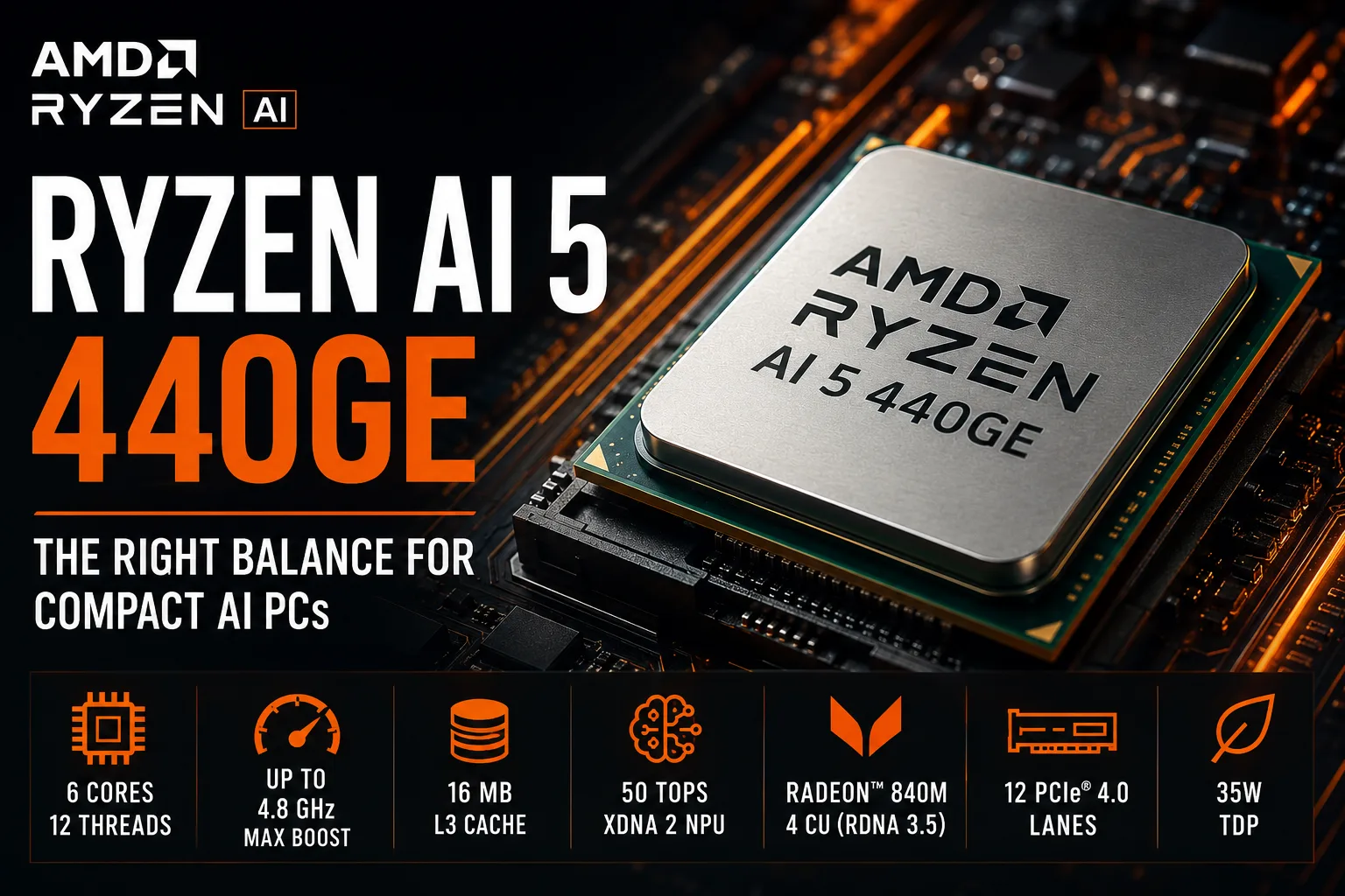 Обзор процессора AMD Ryzen AI 5 440GE