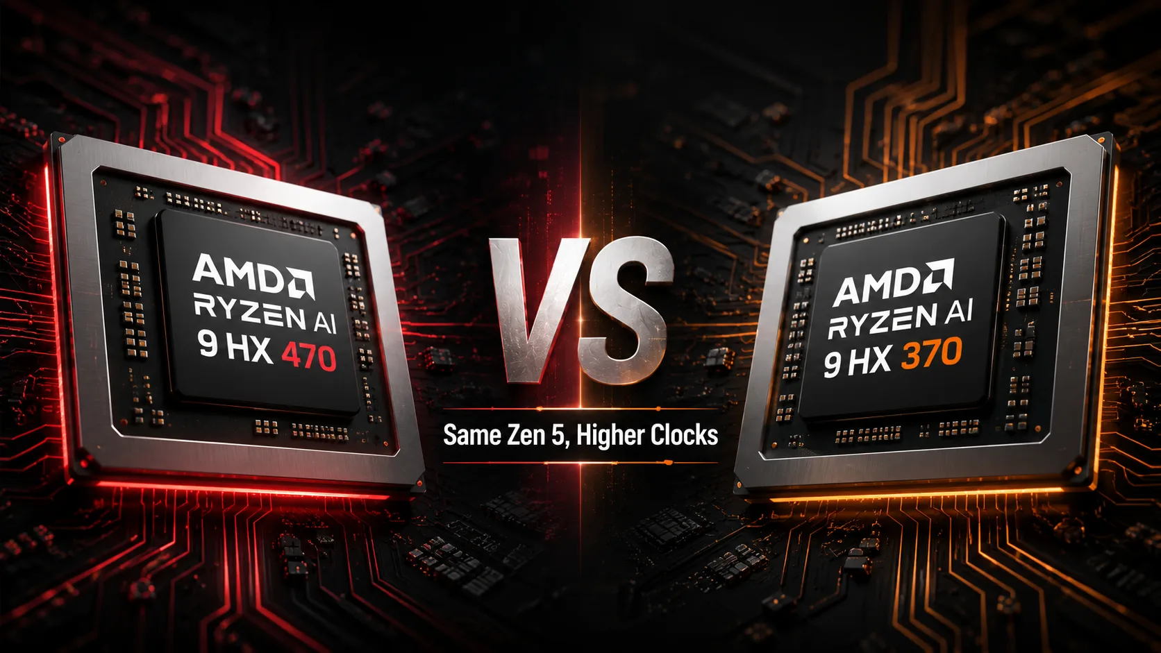AMD Ryzen AI 9 HX 470 vs AMD Ryzen AI 9 HX 370 프로세서 비교