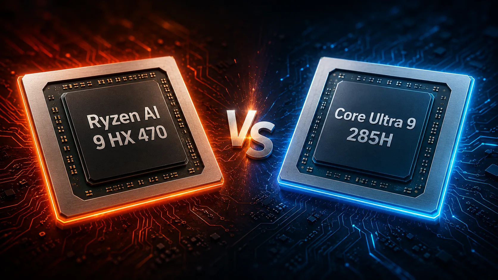 AMD Ryzen AI 9 HX 470 vs Intel Core Ultra 9 285H processor comparison