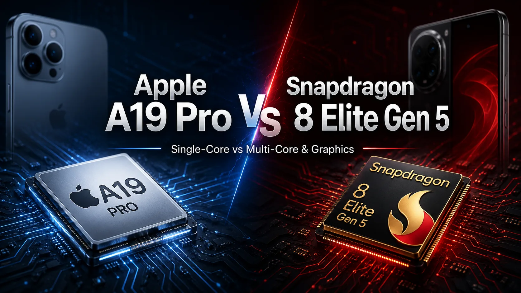 Vergleich mobiler Chipsätze Apple A19 Pro vs Qualcomm Snapdragon 8 Elite Gen 5