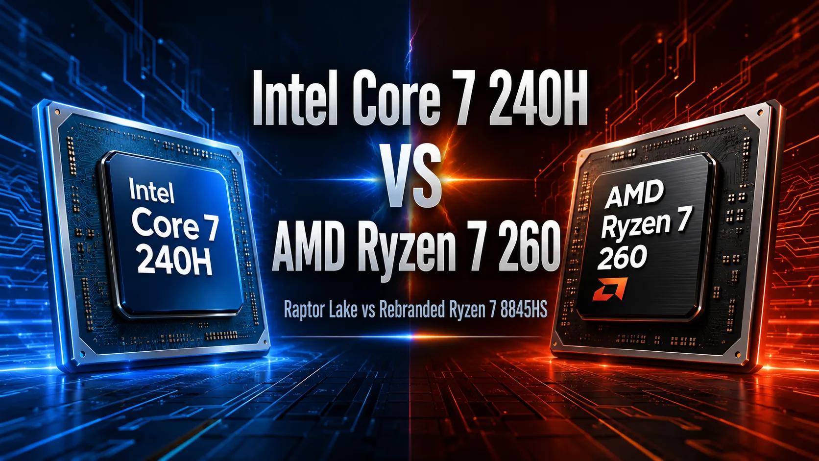 Prozessorvergleich Intel Core 7 240H vs AMD Ryzen 7 260