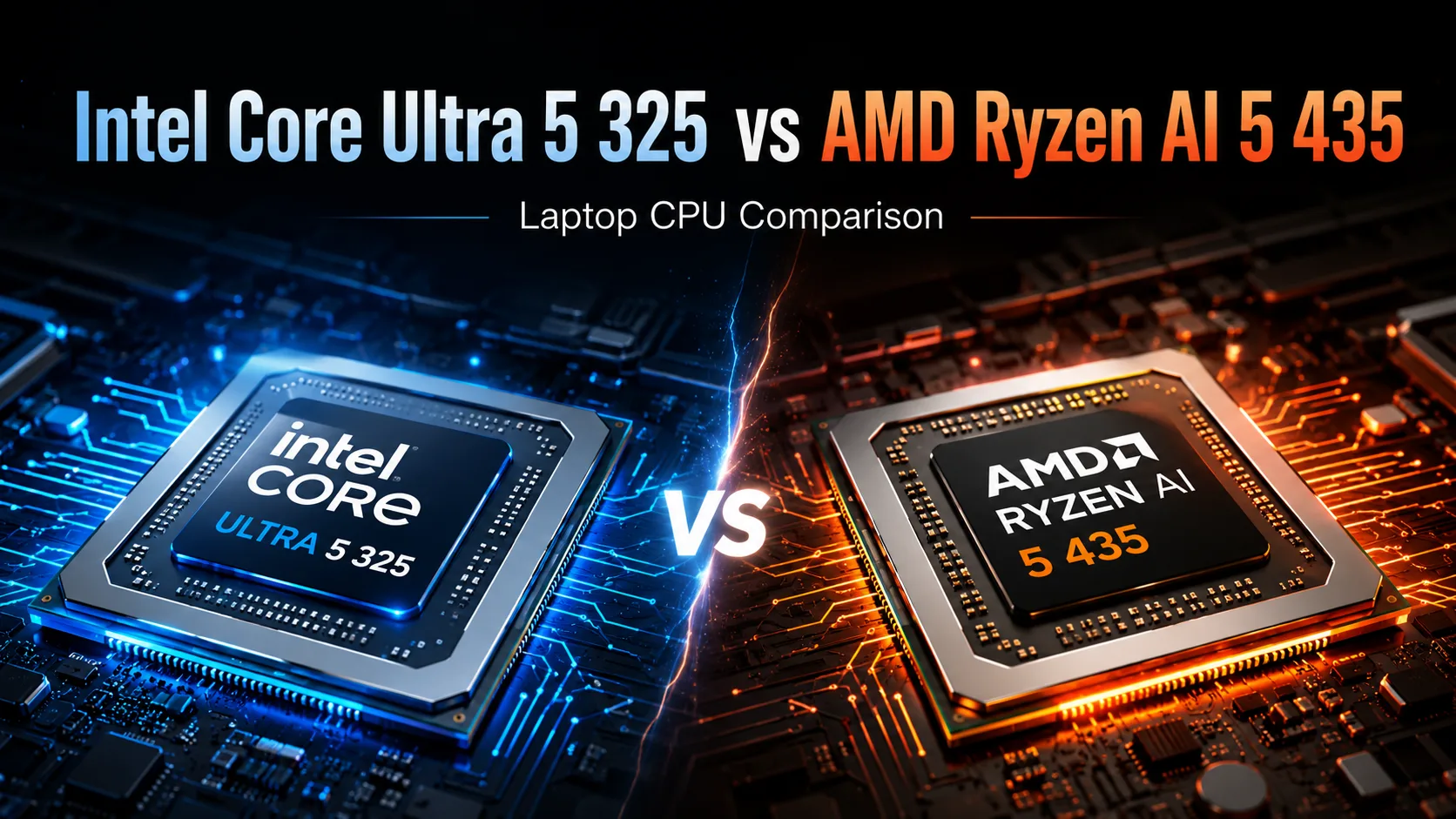 Intel Core Ultra 5 325 vs AMD Ryzen AI 5 435 プロセッサー比較