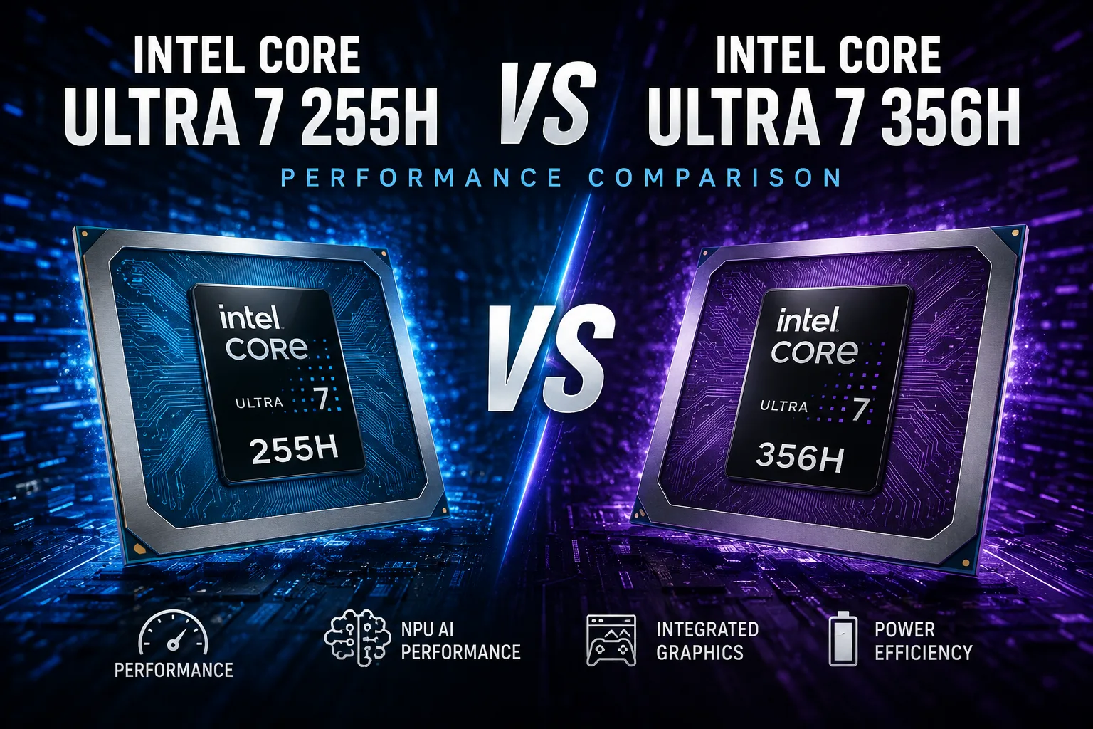 Prozessorvergleich Intel Core Ultra 7 255H vs Intel Core Ultra 7 356H