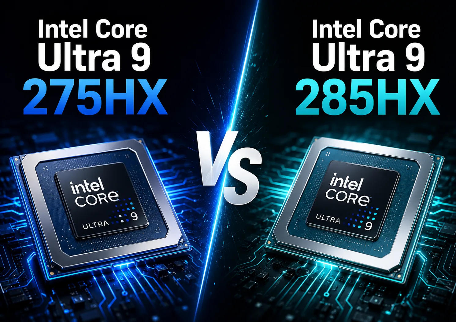 Intel Core Ultra 9 275HX vs Intel Core Ultra 9 285HX プロセッサー比較