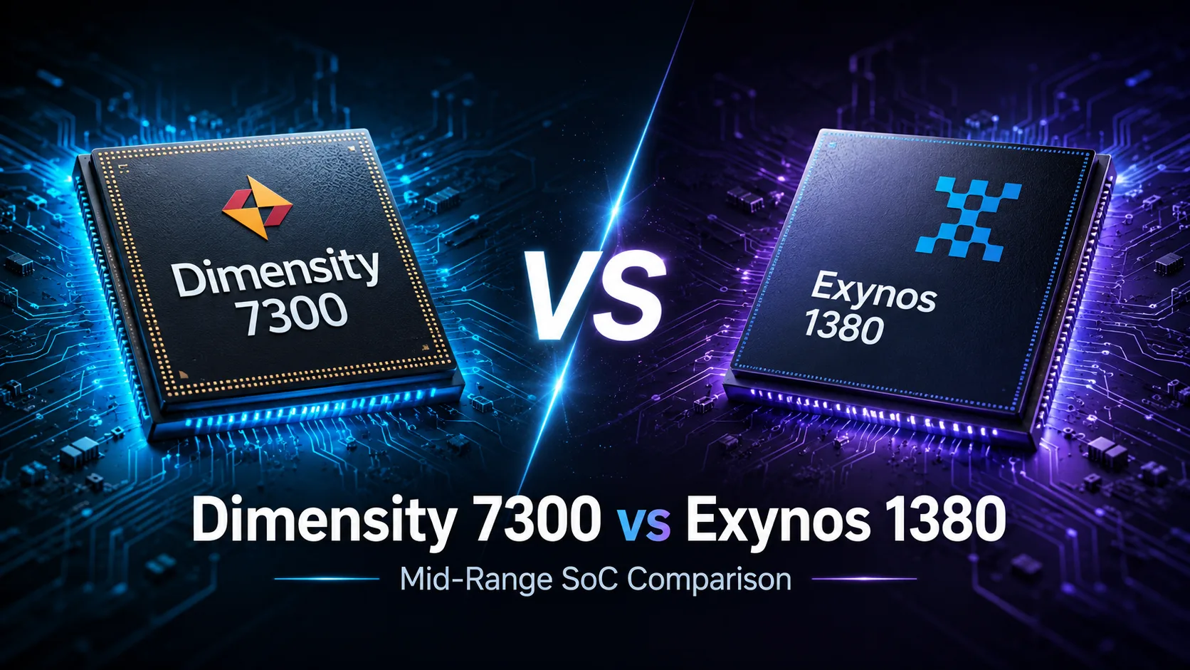 Сравнение мобильных чипсетов MediaTek Dimensity 7300 vs Samsung Exynos 1380