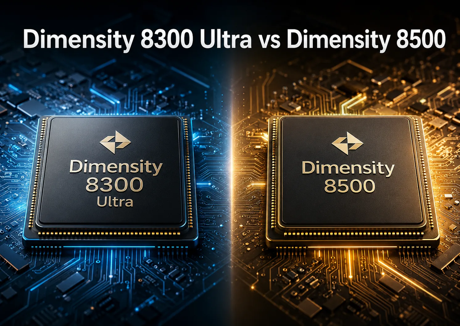 Comparación de chipsets móviles MediaTek Dimensity 8300 Ultra vs MediaTek Dimensity 8500