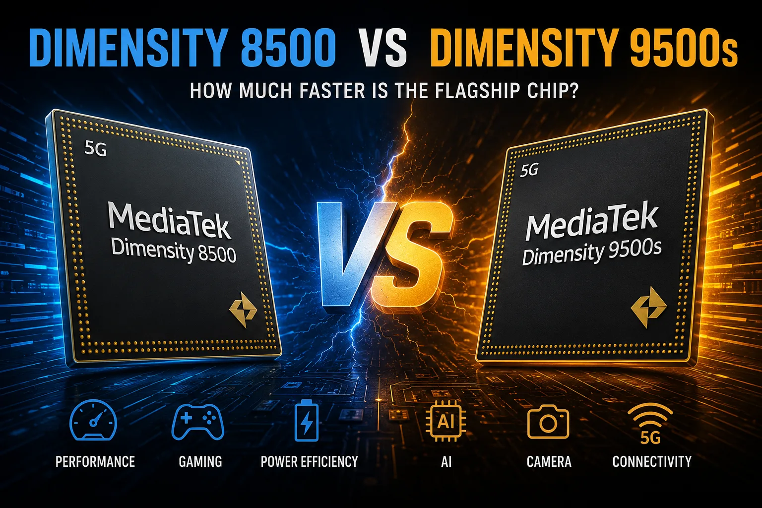 Comparación de chipsets móviles MediaTek Dimensity 8500 vs MediaTek Dimensity 9500s