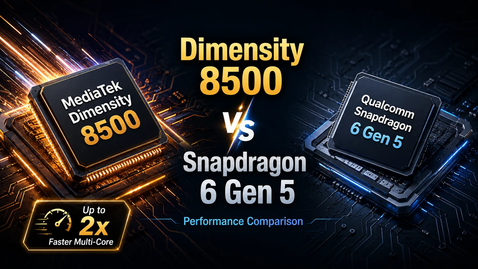 MediaTek Dimensity 8500 vs Qualcomm Snapdragon 6 Gen 5 mobile chipset comparison