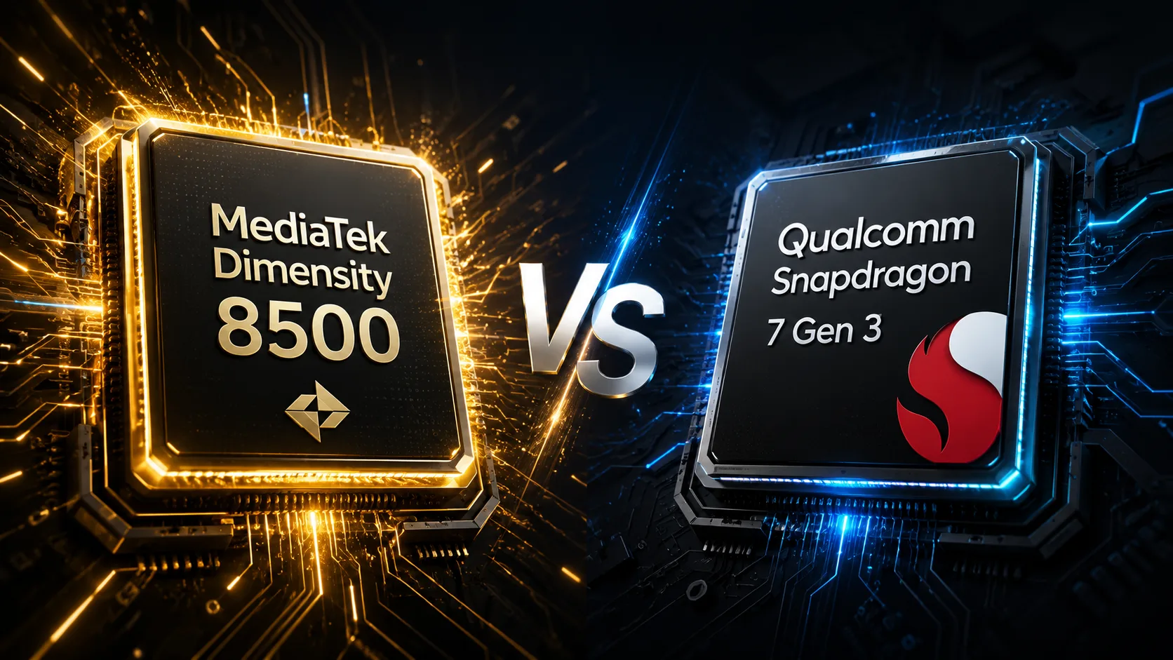 Confronto tra chipset mobili MediaTek Dimensity 8500 vs Qualcomm Snapdragon 7 Gen 3