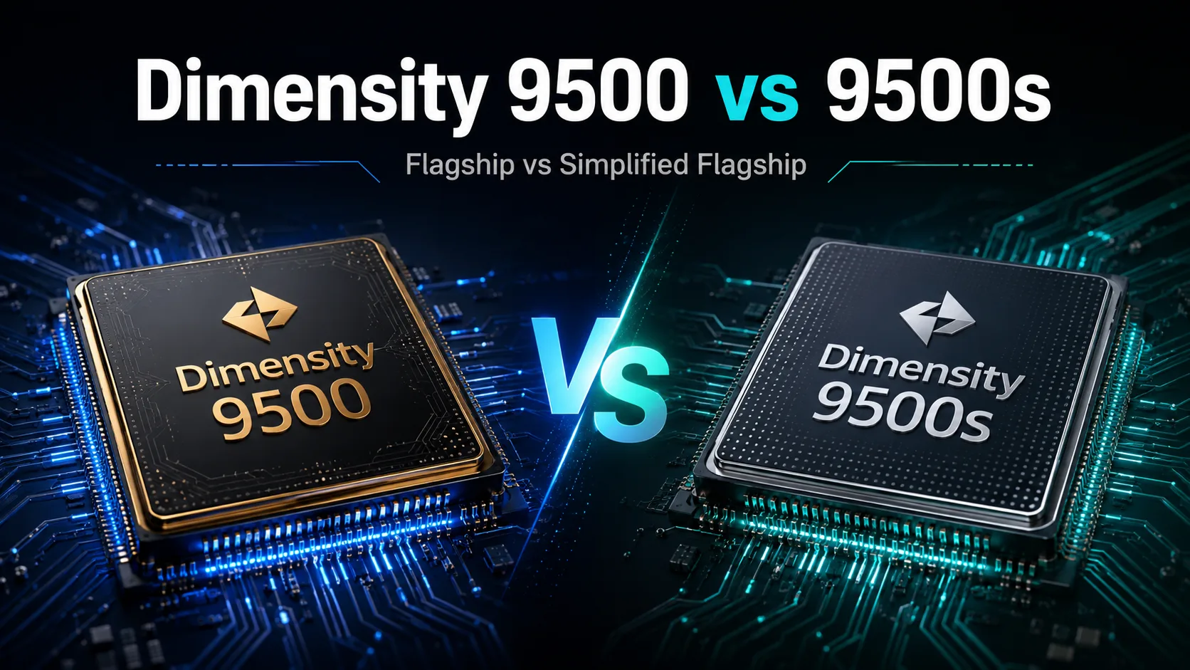 Comparación de chipsets móviles MediaTek Dimensity 9500 vs MediaTek Dimensity 9500s