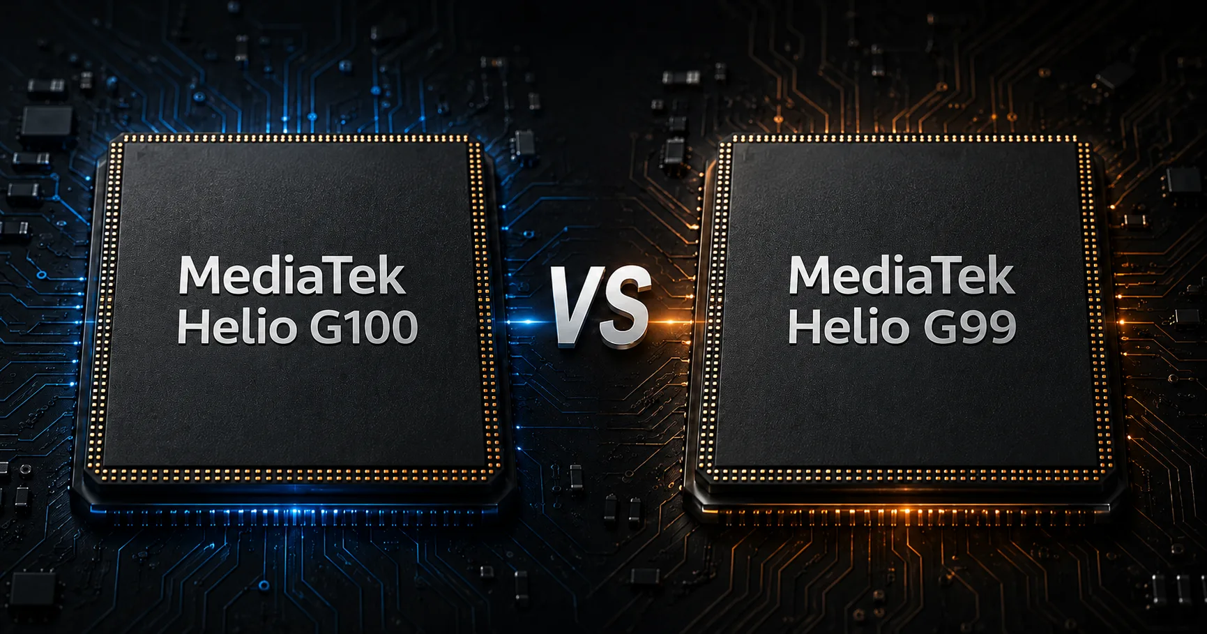 MediaTek Helio G100 vs MediaTek Helio G99 mobile chipset comparison