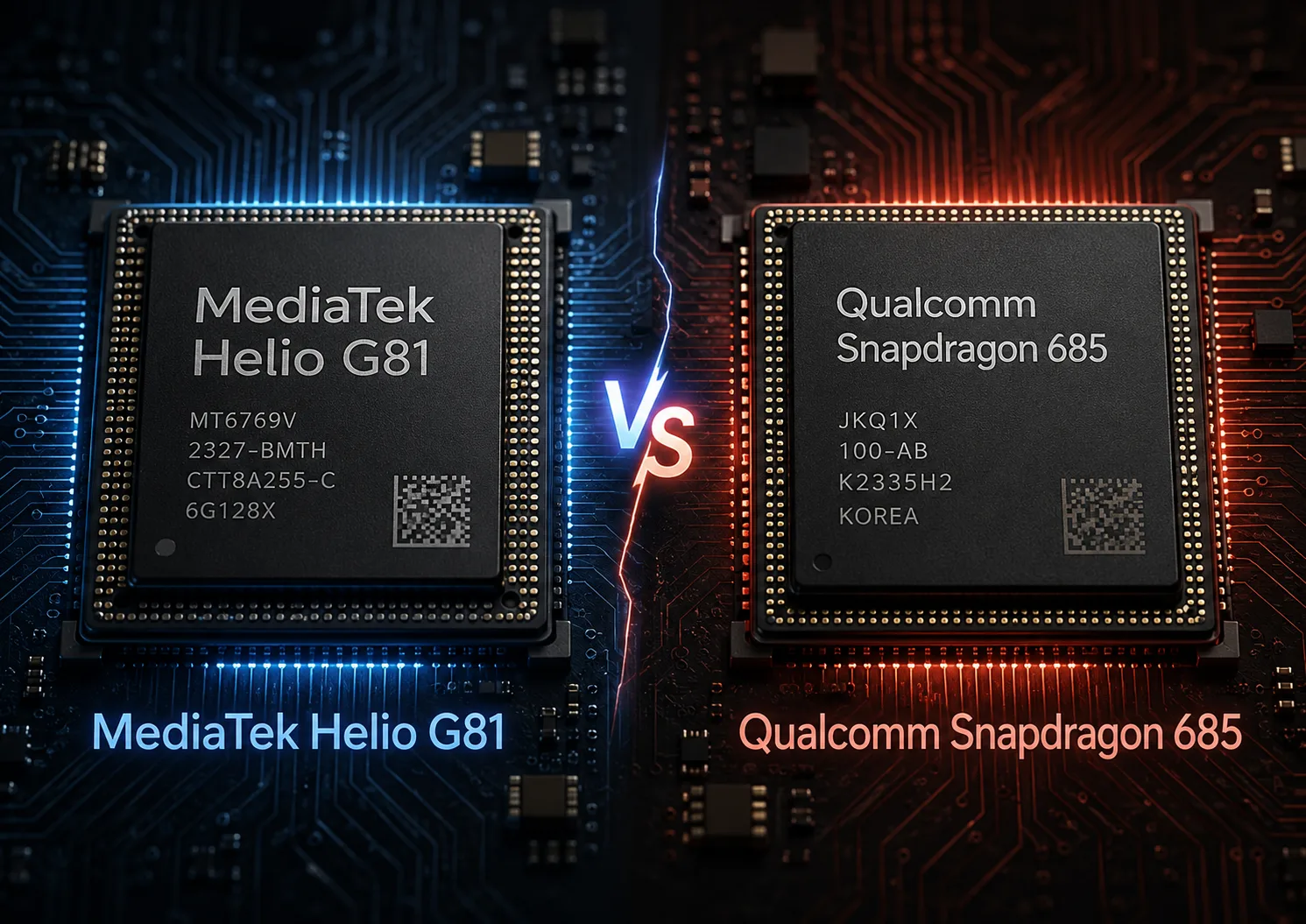 Сравнение мобильных чипсетов MediaTek Helio G81 vs Qualcomm Snapdragon 685