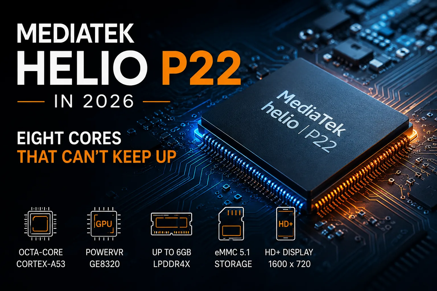 Análise do chipset móvel MediaTek Helio P22