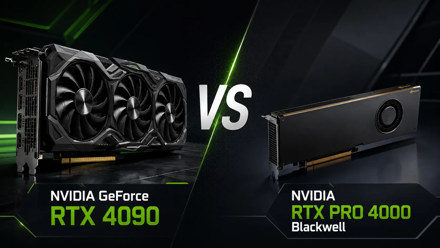 NVIDIA GeForce RTX 4090 vs NVIDIA RTX PRO 4000 Blackwell graphics card comparison