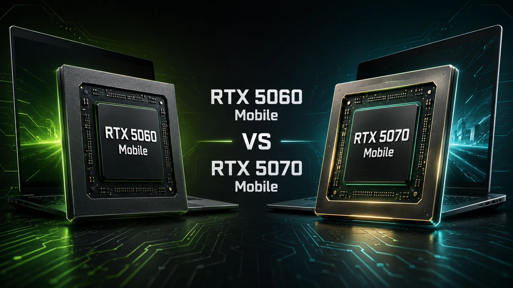 Comparação de placas de vídeo NVIDIA GeForce RTX 5060 Mobile vs NVIDIA GeForce RTX 5070 Mobile