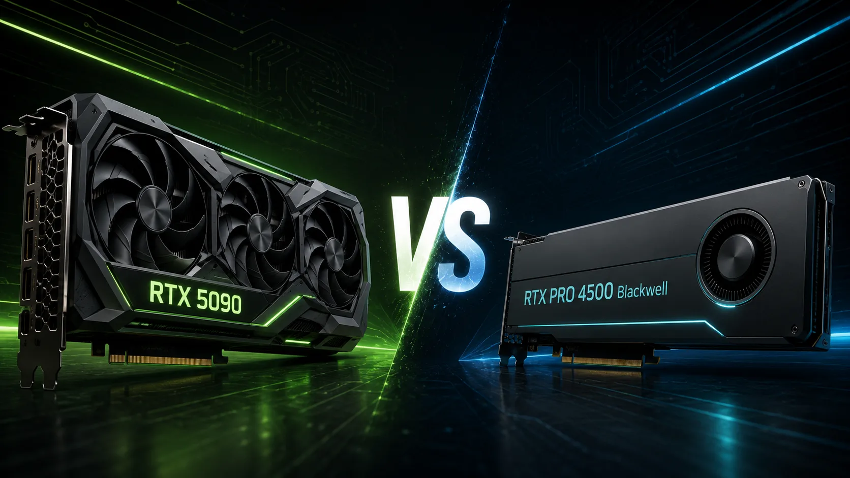 Comparação de placas de vídeo NVIDIA GeForce RTX 5090 vs NVIDIA RTX PRO 4500 Blackwell
