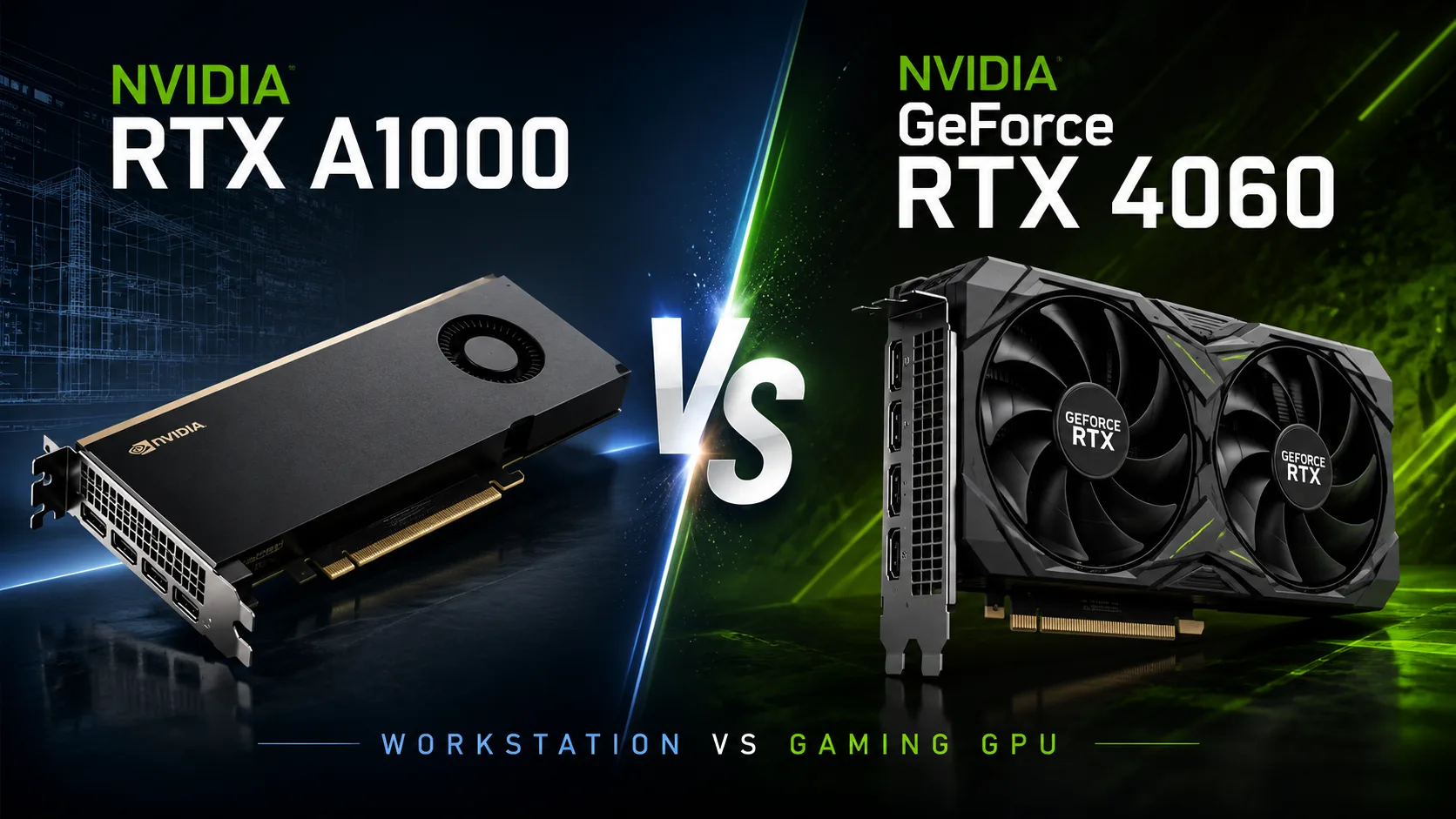 Comparación de tarjetas gráficas NVIDIA RTX A1000 vs NVIDIA GeForce RTX 4060