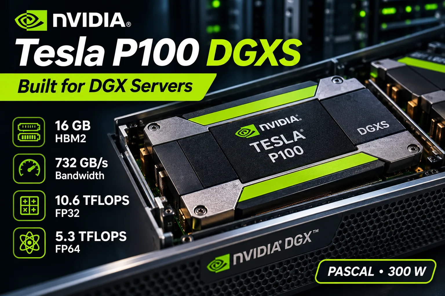 Recensione della scheda video NVIDIA Tesla P100 DGXS