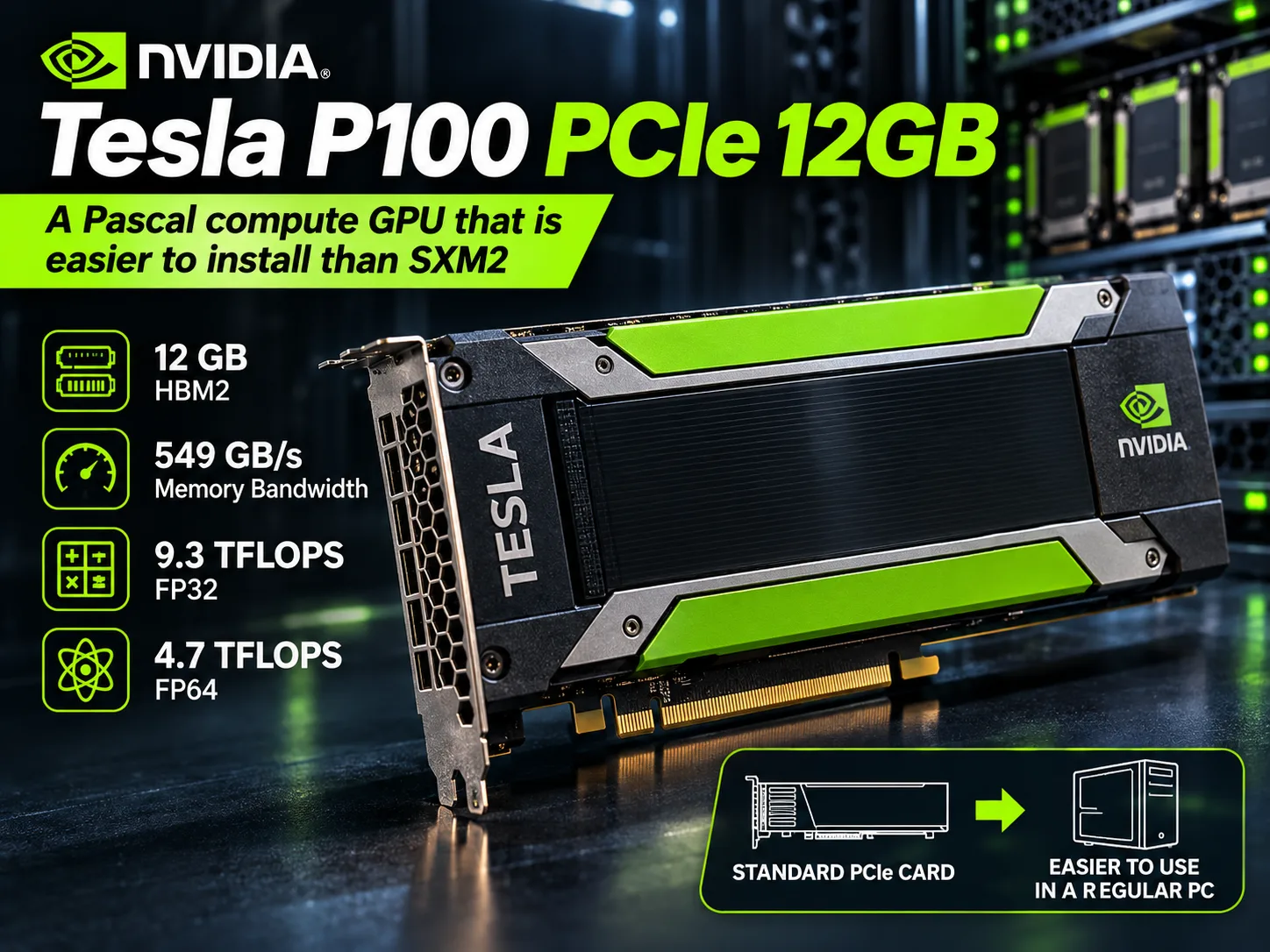 Recensione della scheda video NVIDIA Tesla P100 PCIe 12 GB