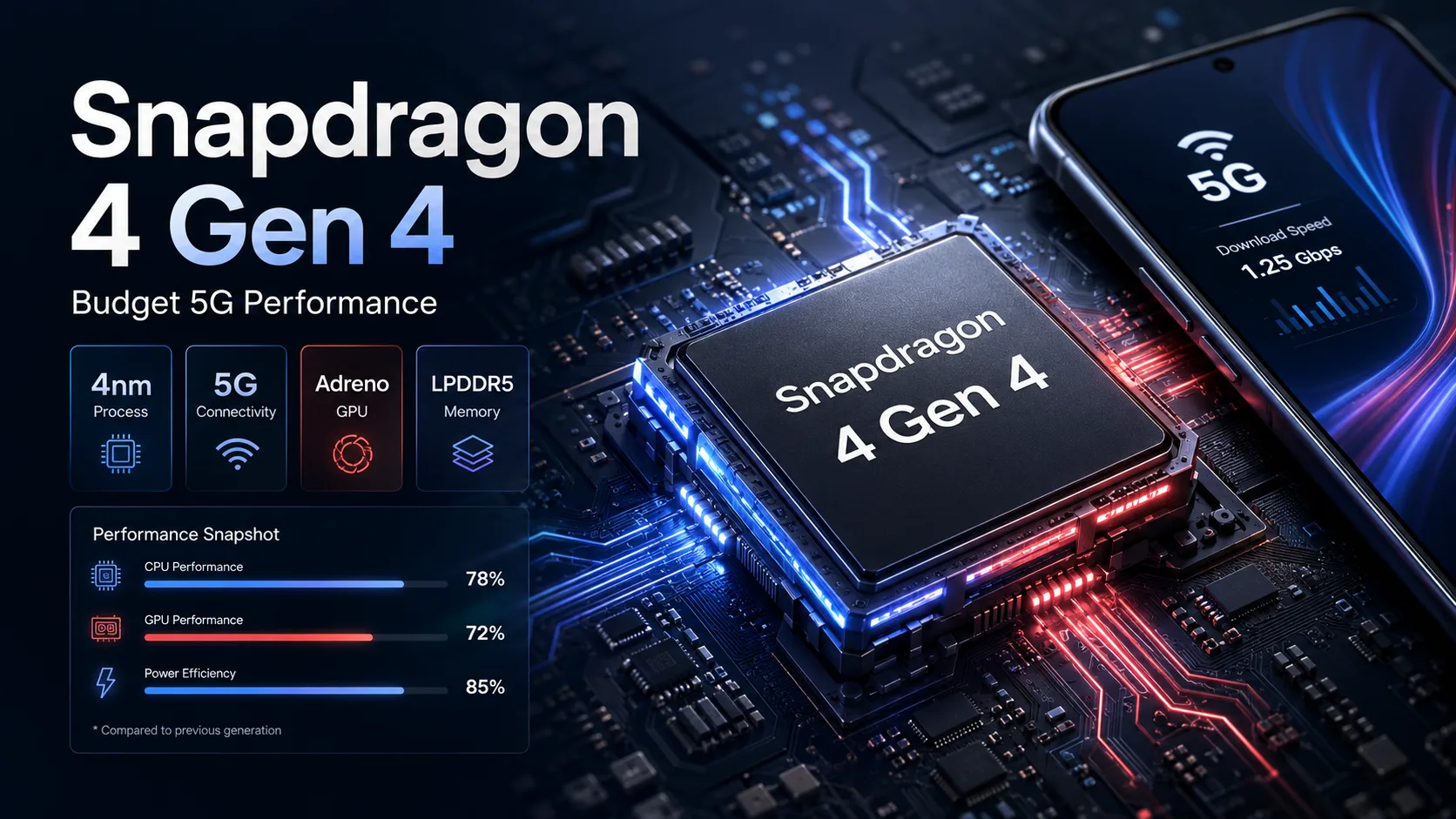 Análise do chipset móvel Qualcomm Snapdragon 4 Gen 4