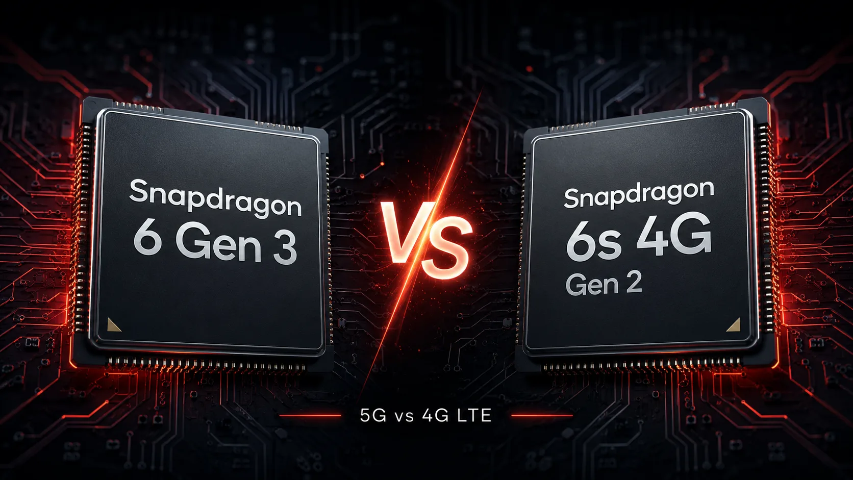 Qualcomm Snapdragon 6 Gen 3 vs Qualcomm Snapdragon 6s 4G Gen 2 モバイルチップセット比較