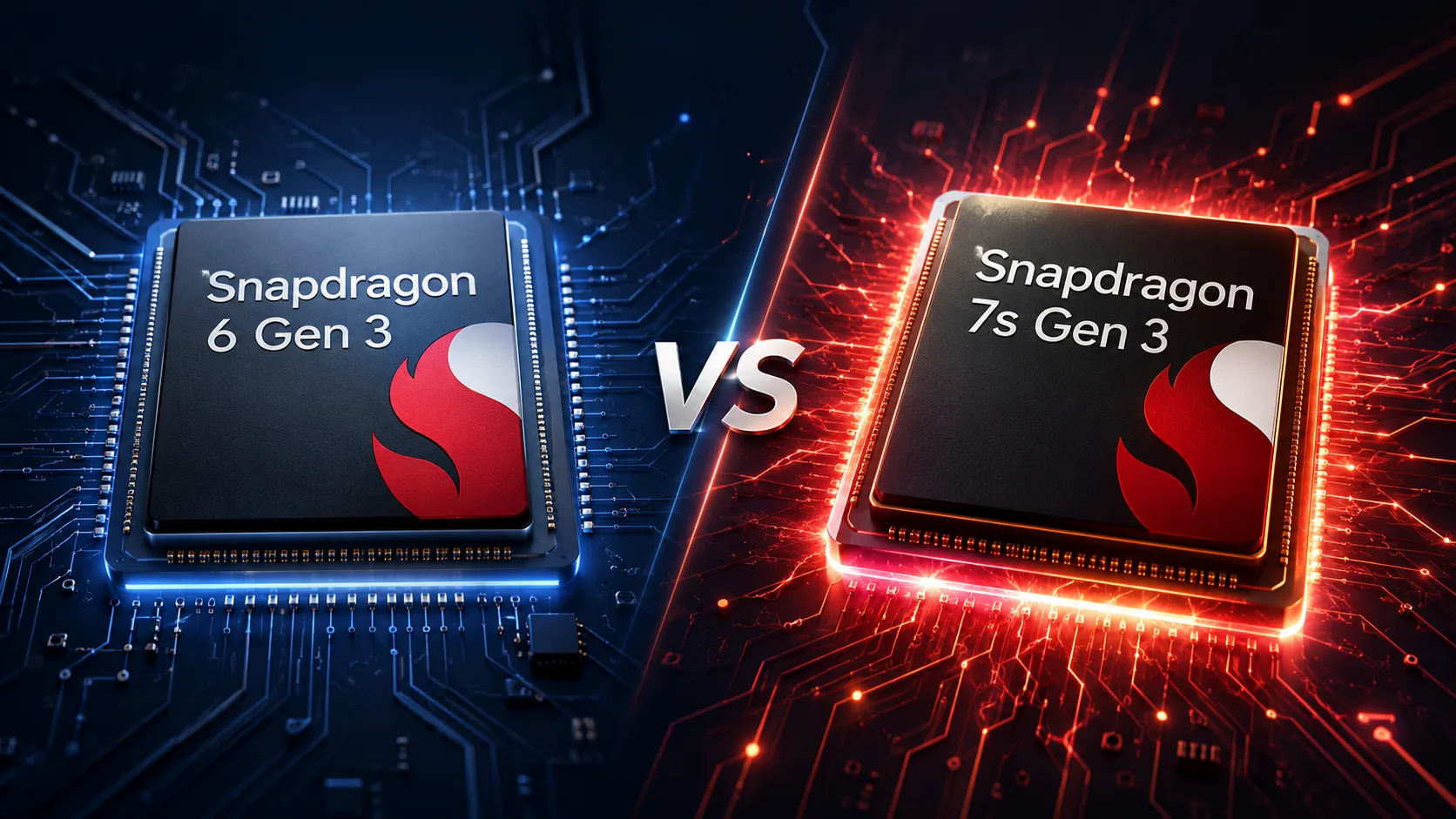 Qualcomm Snapdragon 6 Gen 3 vs Qualcomm Snapdragon 7s Gen 3 mobile chipset comparison