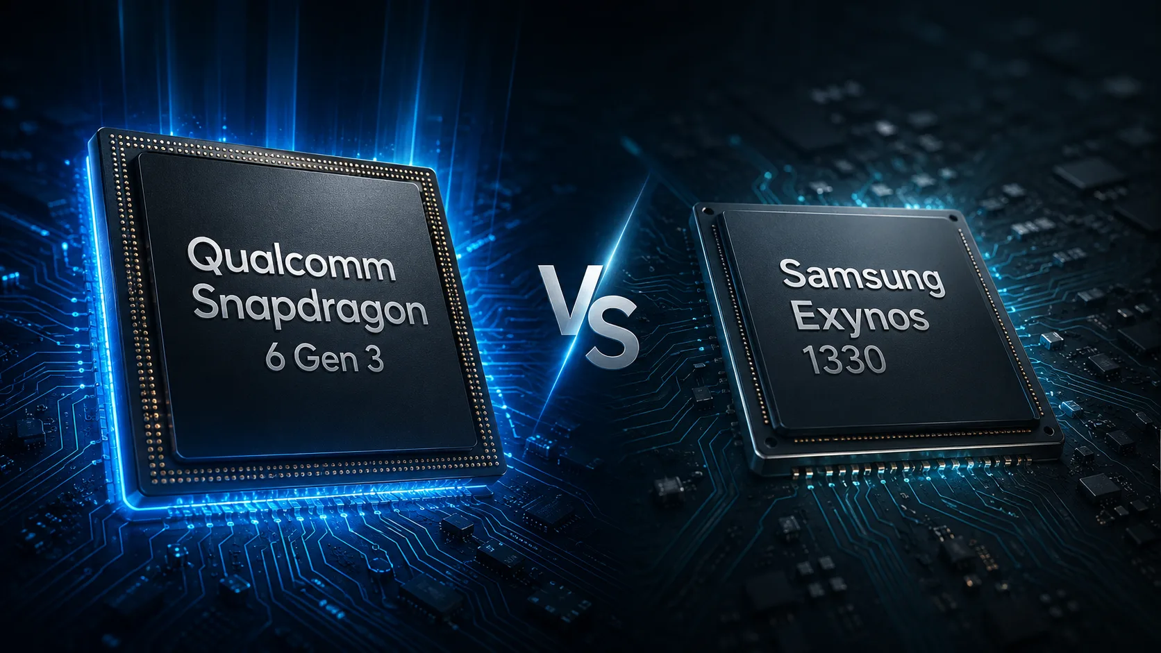 Comparación de chipsets móviles Qualcomm Snapdragon 6 Gen 3 vs Samsung Exynos 1330