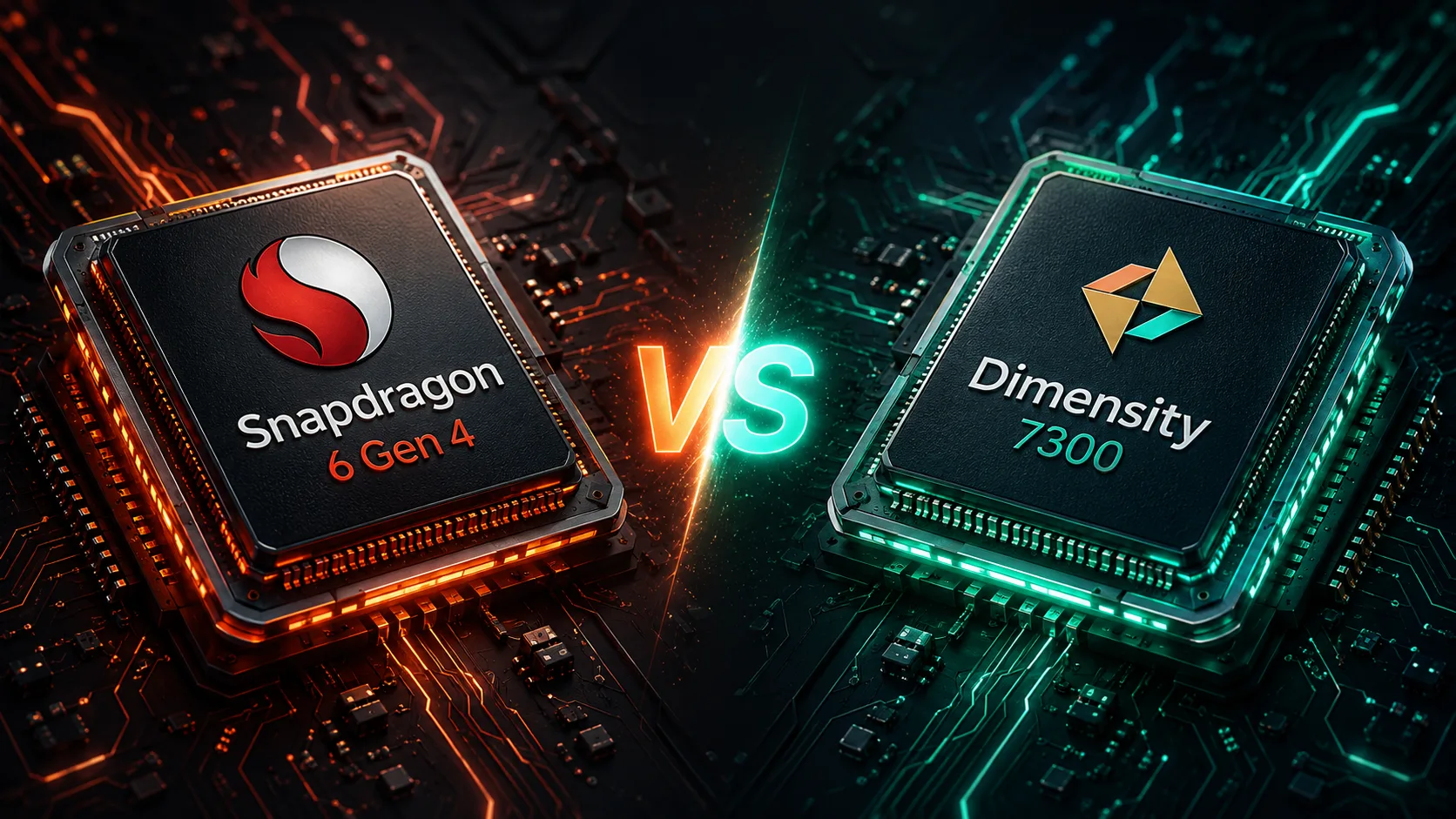 Qualcomm Snapdragon 6 Gen 4 vs MediaTek Dimensity 7300 モバイルチップセット比較