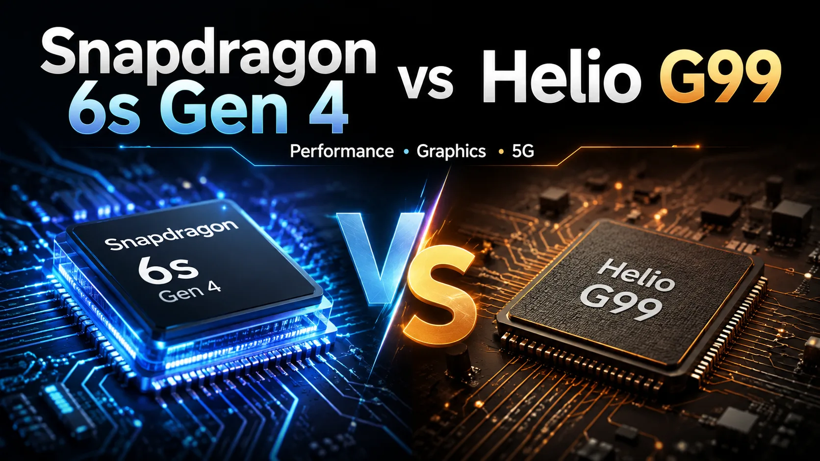 Vergleich mobiler Chipsätze Qualcomm Snapdragon 6s Gen 4 vs MediaTek Helio G99