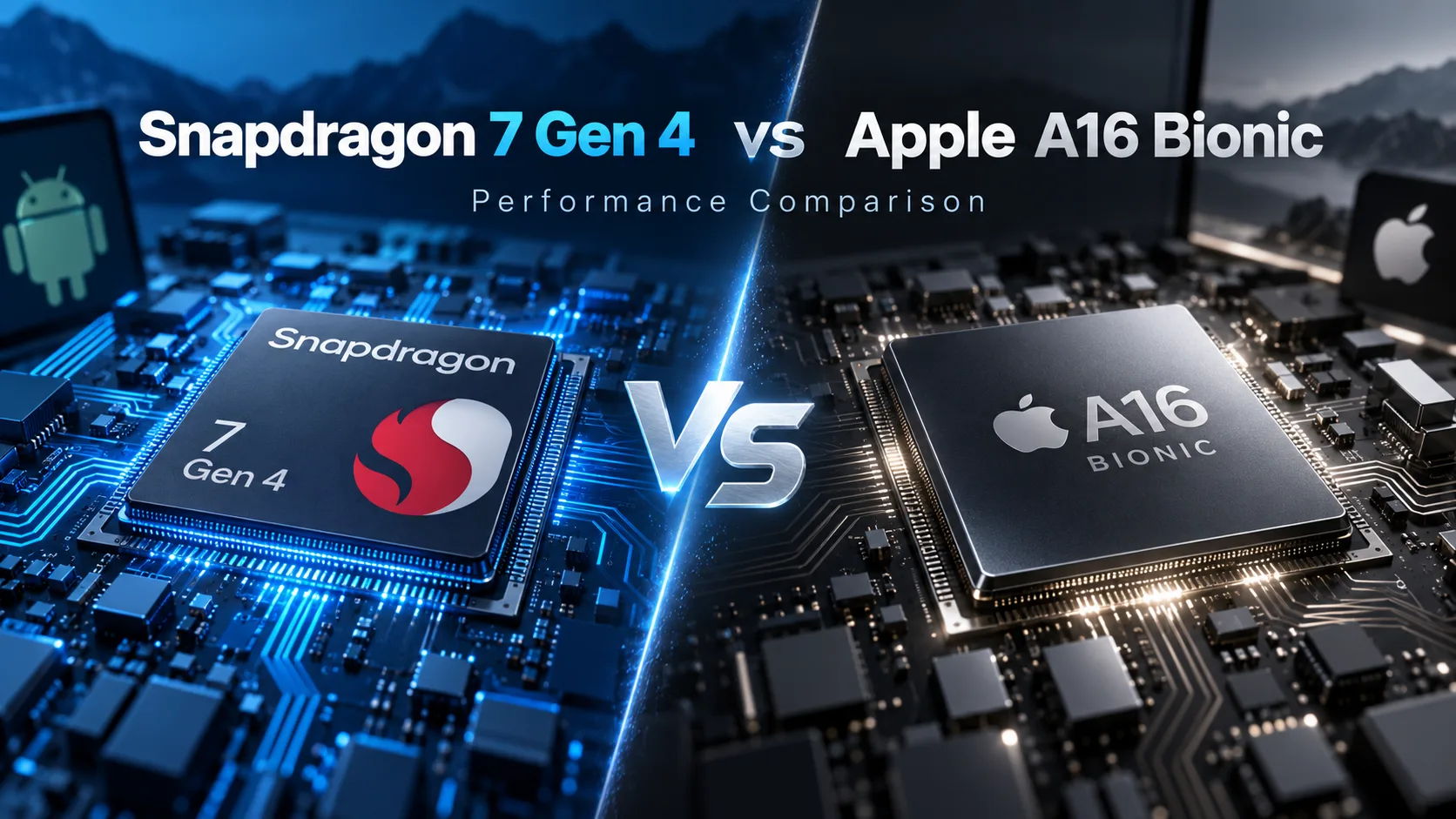 Сравнение мобильных чипсетов Qualcomm Snapdragon 7 Gen 4 vs Apple A16 Bionic