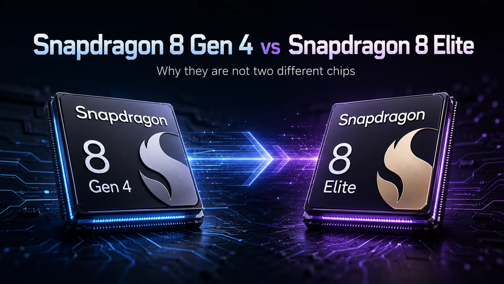 Qualcomm Snapdragon 8 Gen 4 vs Qualcomm Snapdragon 8 Elite 모바일 칩셋 비교