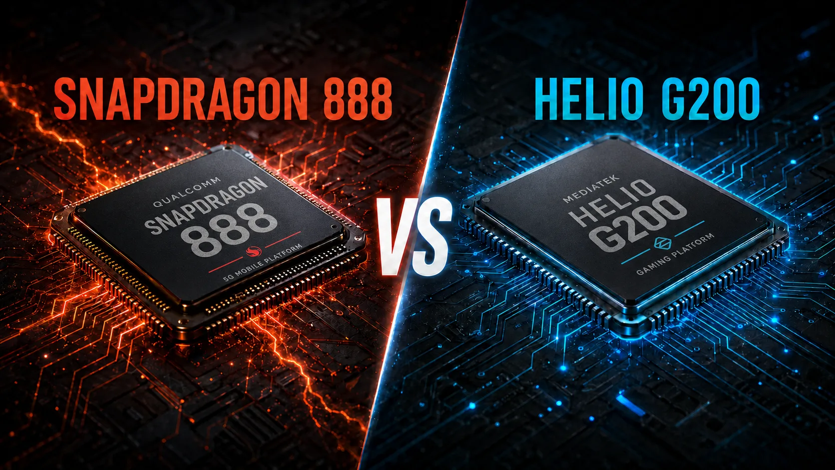 Confronto tra chipset mobili Qualcomm Snapdragon 888 vs MediaTek Helio G200