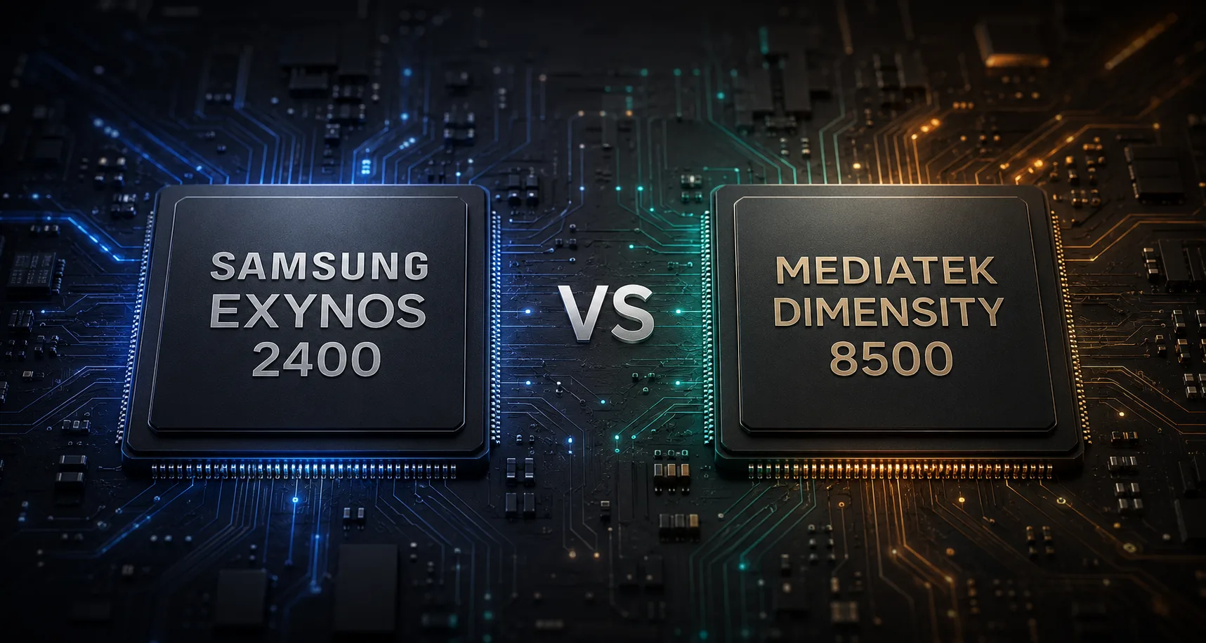 Samsung Exynos 2400 vs MediaTek Dimensity 8500 mobile chipset comparison