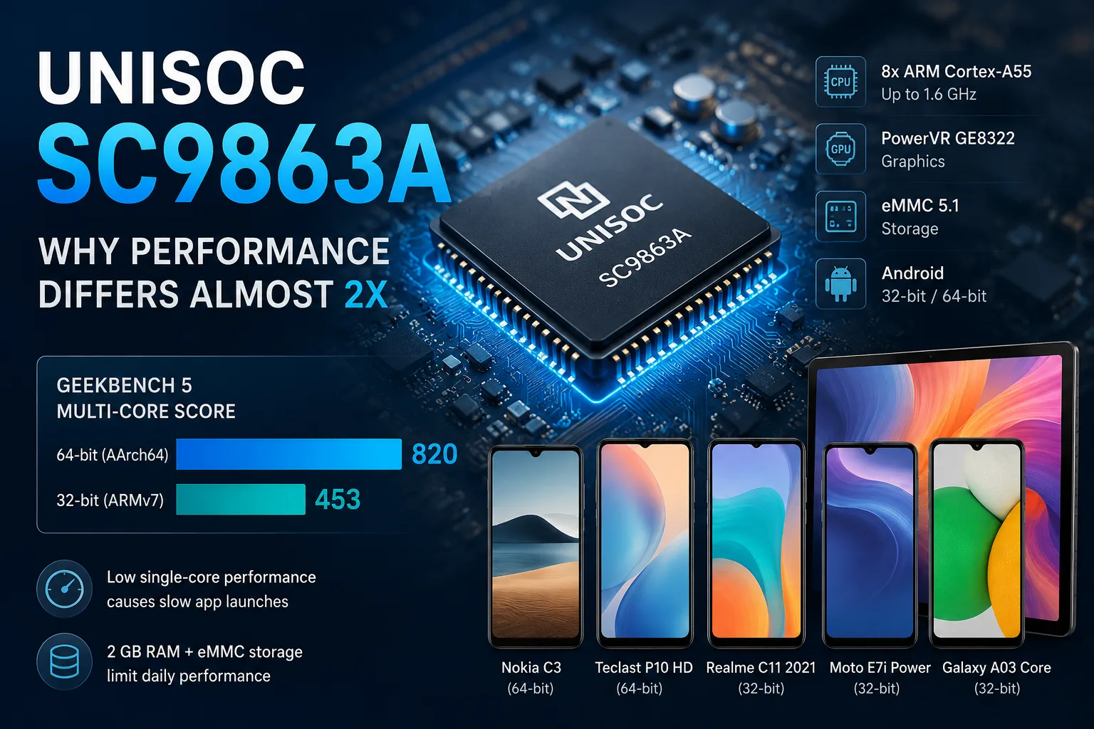 Обзор мобильного чипсета Unisoc SC9863A